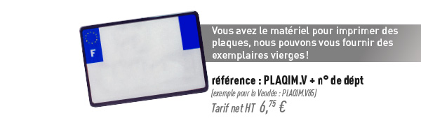 Plaques vierges !