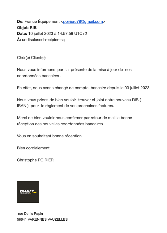TENTATIVE DE PHISHING